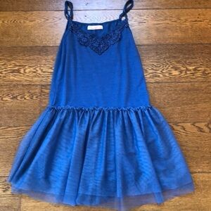 St. Bart's Tulle + Crochet Cover Up Dress XS